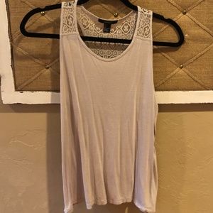 Forever 21 Lace Accent Racer Back Tank